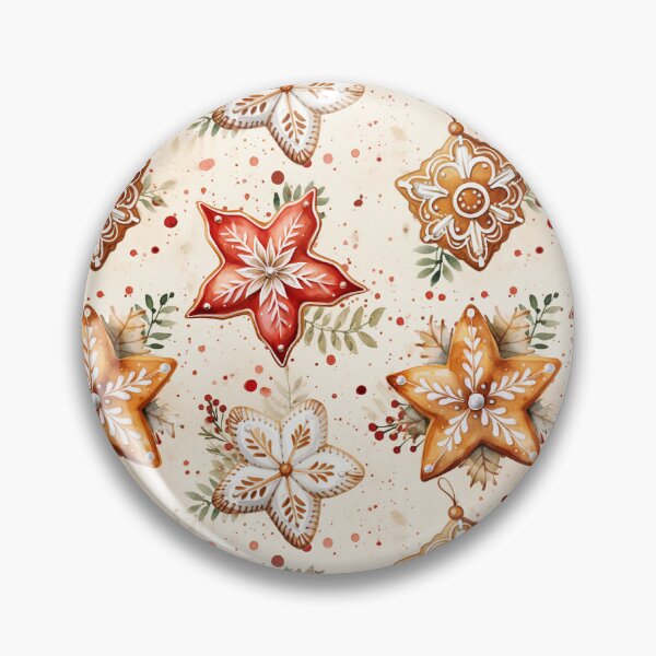 Item preview, Vintage Christmas Gingerbread Pattern  designed and sold by LouieVanille.