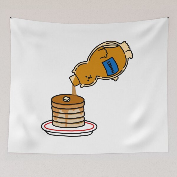 Item preview,  a honey bear and pancakes designed and sold by superbaechoo.