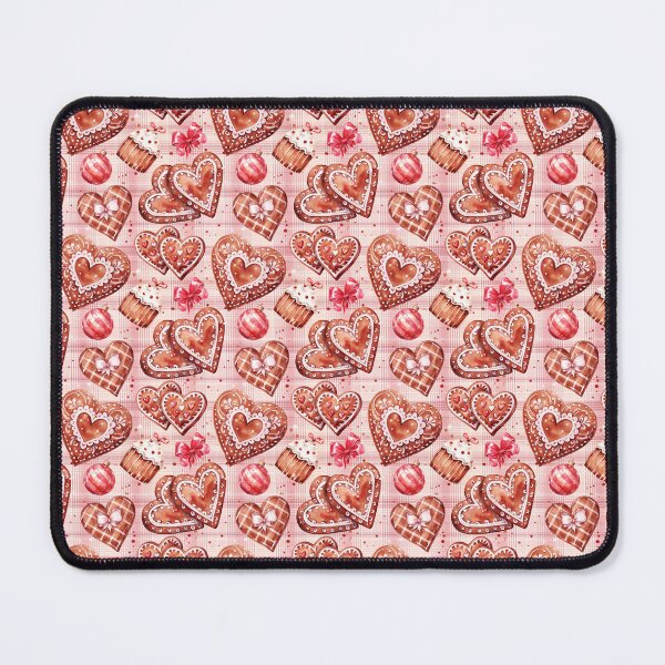 Item preview, Vintage Christmas Pink Gingerbread Pattern designed and sold by LouieVanille.