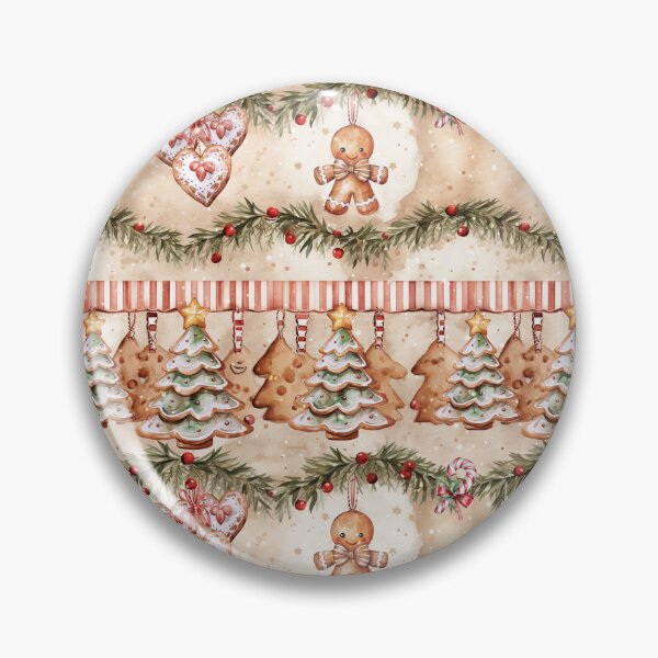 Item preview, Vintage Christmas Gingerbread Pattern  designed and sold by LouieVanille.