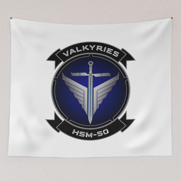 Item preview, HSM-50 Valkyries Naval Strike Helicopter Squadron Emblem designed and sold by CharlieDesings.