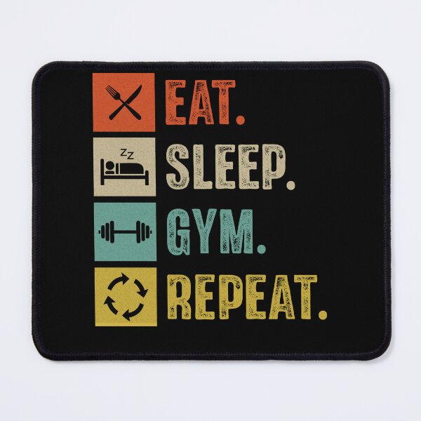 Item preview, Eat Sleep Gym Repeat Workout Motivation Shirt designed and sold by Jobada Creative.
