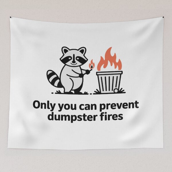 Item preview, Only You Can Prevent Dumpster Fires designed and sold by Jacky-Design.