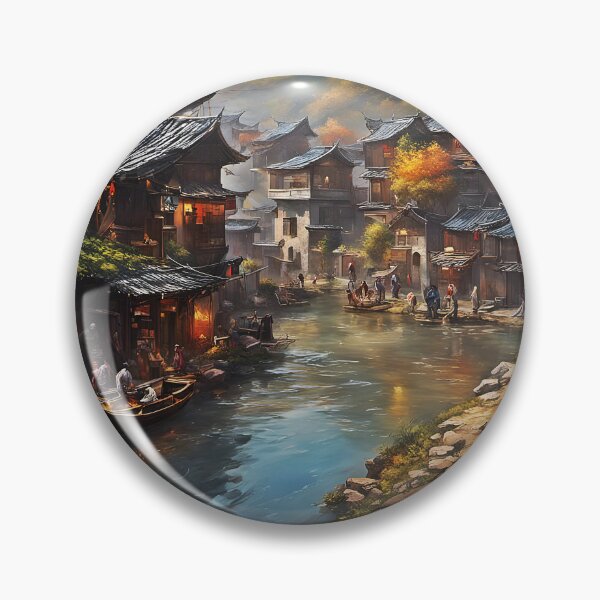 Item preview, Beautiful Asian landscape, town on the river Li in China designed and sold by Coolparrotgirl.