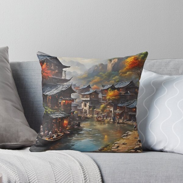 Item preview, Beautiful Asian landscape, town on the river Li in China designed and sold by Coolparrotgirl.