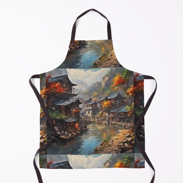 Item preview, Beautiful Asian landscape, town on the river Li in China designed and sold by Coolparrotgirl.