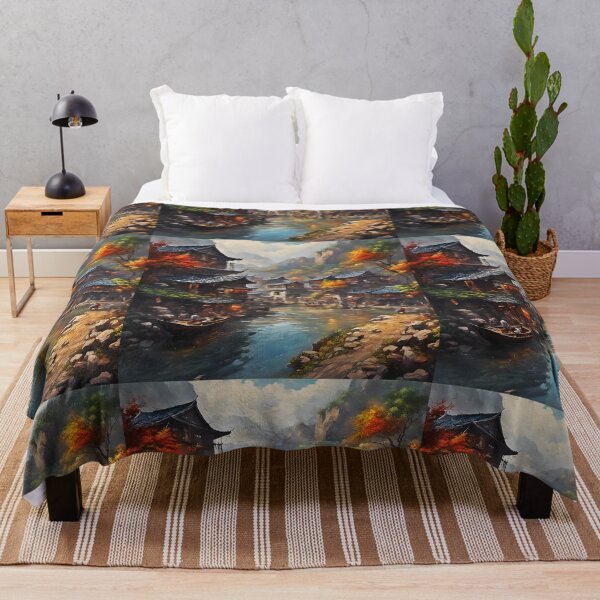 Item preview, Beautiful Asian landscape, town on the river Li in China designed and sold by Coolparrotgirl.