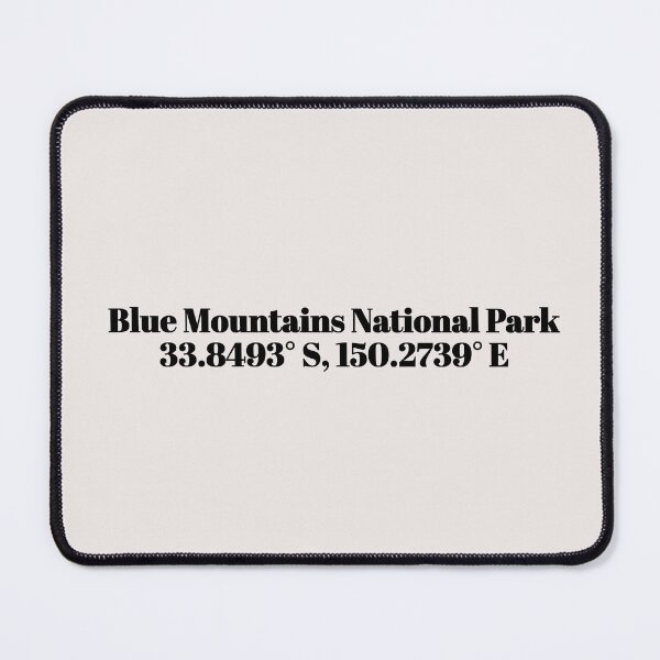 Item preview, Blue Mountains National Park, Australia Coordinates designed and sold by ApricityPhrases.