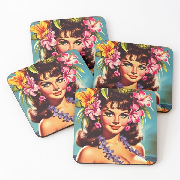 Item preview, Retro Tiki Girl designed and sold by PulpVintage.