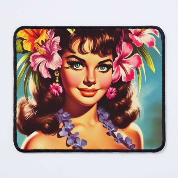 Item preview, Retro Tiki Girl designed and sold by PulpVintage.