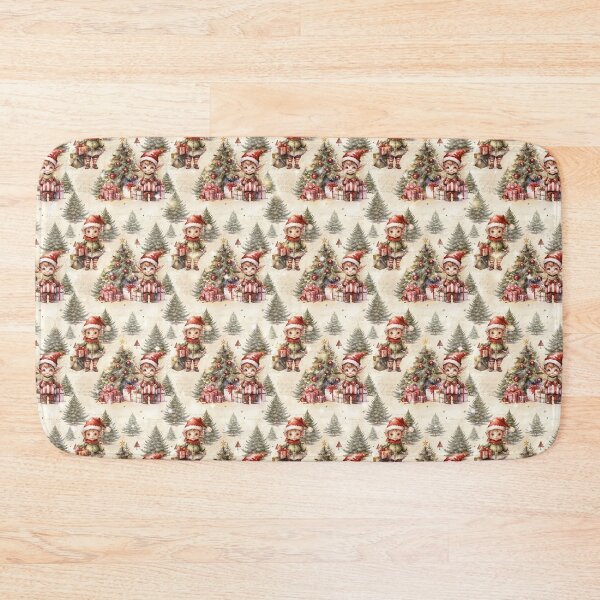 Item preview, Vintage Christmas Elves, Gifts and Trees Pattern designed and sold by LouieVanille.