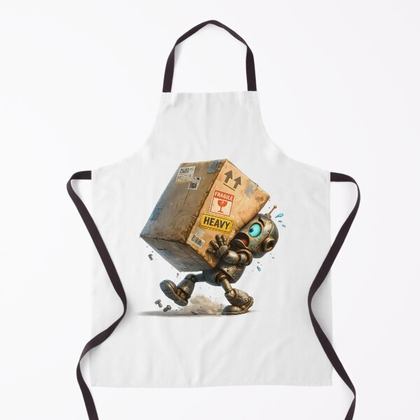 Item preview, Friendly Robot Carrying a Heavy Box designed and sold by Yomere.
