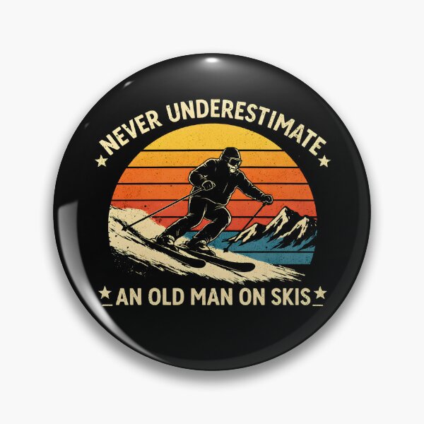 Item preview, Never Underestimate an Old Man On Skis designed and sold by JODYSMORGAN.