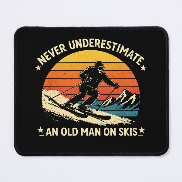 Item preview, Never Underestimate an Old Man On Skis designed and sold by JODYSMORGAN.