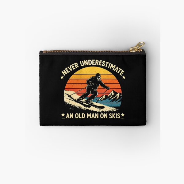 Item preview, Never Underestimate an Old Man On Skis designed and sold by JODYSMORGAN.