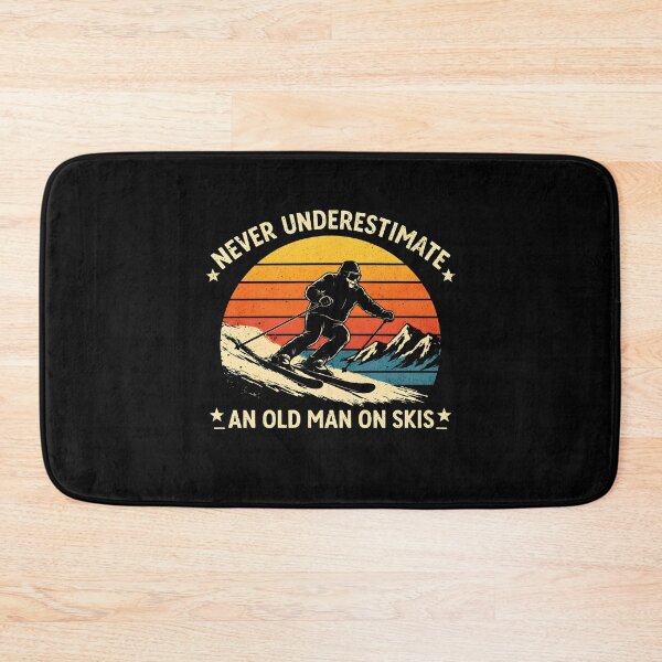 Item preview, Never Underestimate an Old Man On Skis designed and sold by JODYSMORGAN.