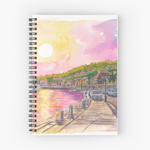 Item preview, Gustavia Harbor Painting in St Barts with Afternoon Light designed and sold by artshop77.