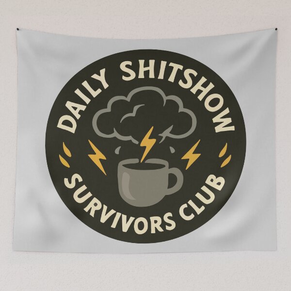 Item preview, Daily Shitshow Survivors Club Coffee Emblem designed and sold by BrownHorse90s.