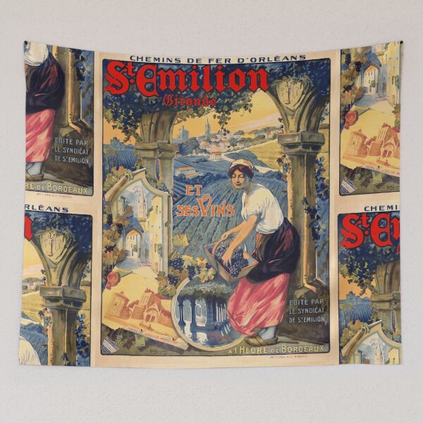Item preview, Vintage Art Nouveau Travel Poster | Saint Emilion Wine Region | Chemins de Fer d'Orleans | French Railway & Tourism Art designed and sold by artofuniverse.