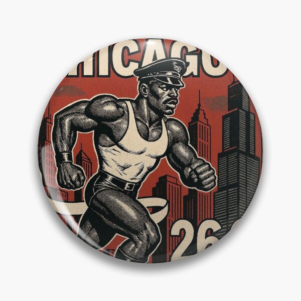 Item preview, Gay Leather Daddy Marathon Runner Defiant Currency Chicago 26.2 Miles of Pride Tom of Finland Tribute Gay Pride Graphic Design designed and sold by ItsAKinkThing.