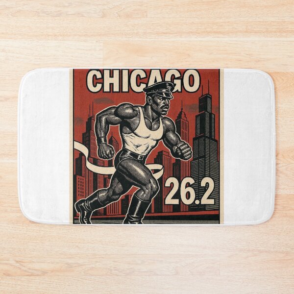 Item preview, Gay Leather Daddy Marathon Runner Defiant Currency Chicago 26.2 Miles of Pride Tom of Finland Tribute Gay Pride Graphic Design designed and sold by ItsAKinkThing.