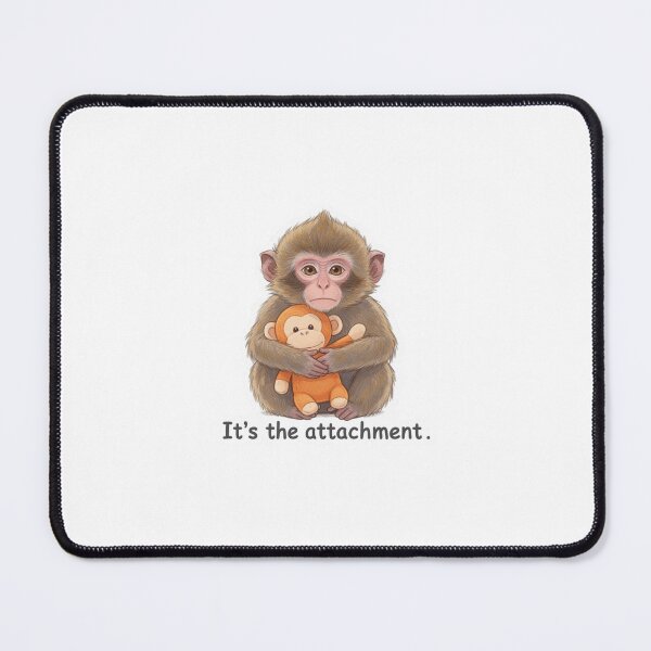 Item preview, Attachment Issues Monkey Plush Sticker – Cute Emotional Support Meme designed and sold by magiquecreations.