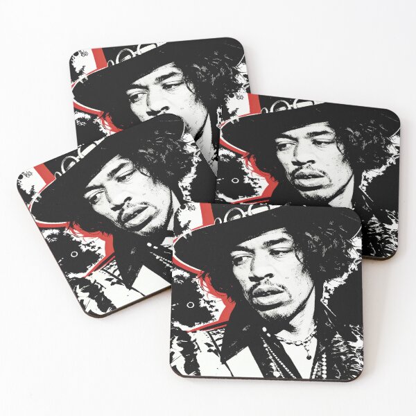 Item preview, Jimi Hendrix Grunge Portrait (for black background) designed and sold by VENDRI1.