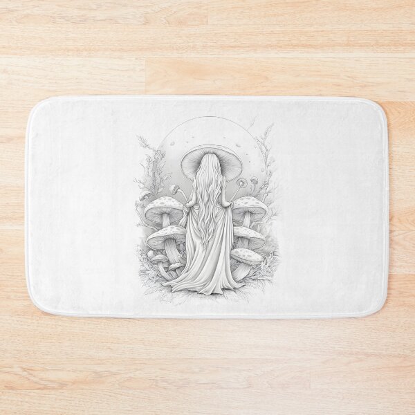 Item preview, Mystical Forest Woman White Witch Mushrooms designed and sold by Shoot-The-Moon.