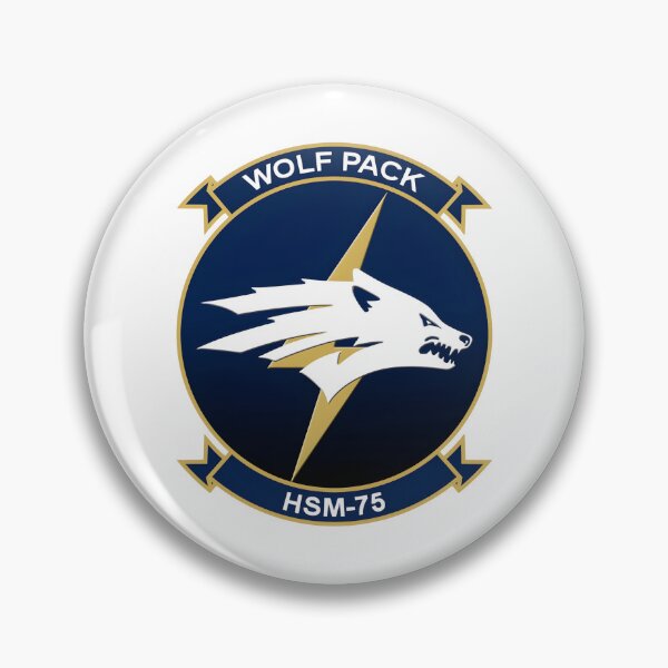 Item preview, US Navy HSM-75 Wolf Pack Squadron Insignia designed and sold by CharlieDesings.