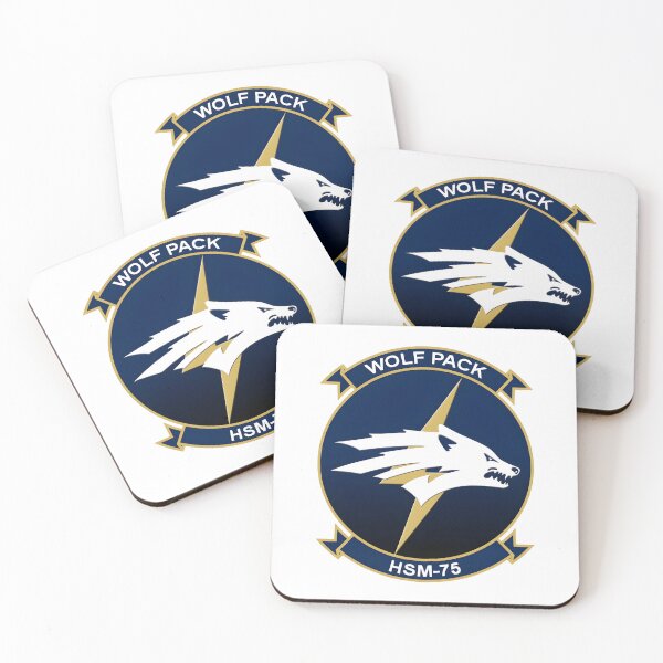 Item preview, US Navy HSM-75 Wolf Pack Squadron Insignia designed and sold by CharlieDesings.