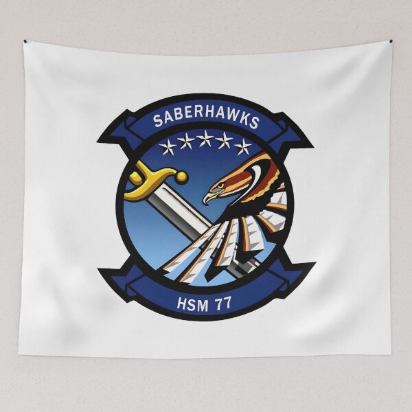 Item preview, US Navy HSM-77 Saberhawks Squadron Insignia designed and sold by CharlieDesings.