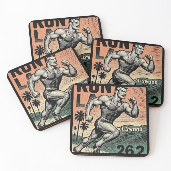 Item preview, Gay Daddy Marathon Runner Defiant Currency Run With Honor. Run With Pride. LA 26.2 Tom of Finland Tribute Gay Pride Graphic Design designed and sold by ItsAKinkThing.