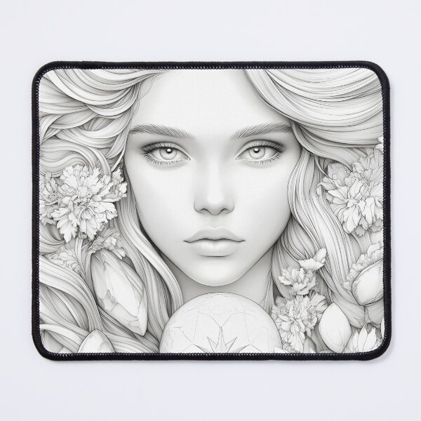 Item preview, White Witch Portrait With Celestial Crystal Ball designed and sold by Shoot-The-Moon.
