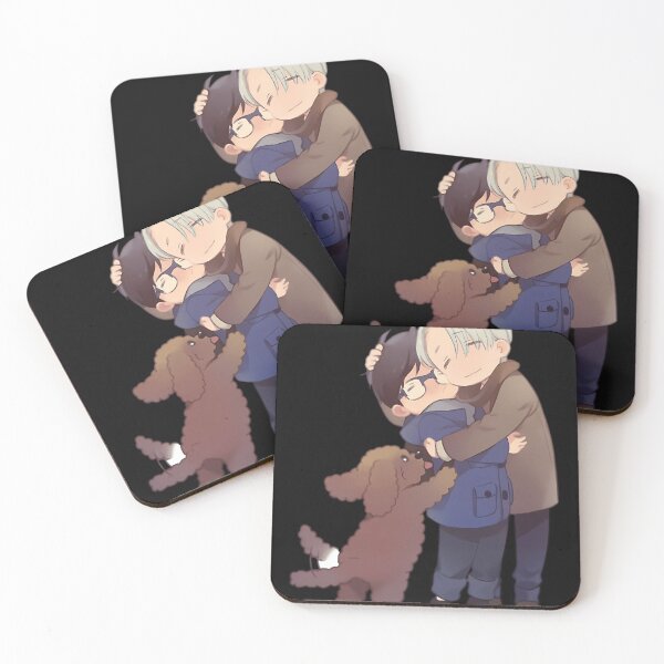 Item preview, Victor And Yuri Ice Skaters Love With Dog designed and sold by SusanneMartinez.