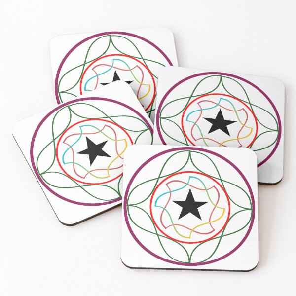 Item preview, Colorful Neon Sacred Geometry Mandala Star Circle Design. designed and sold by imranatoz.