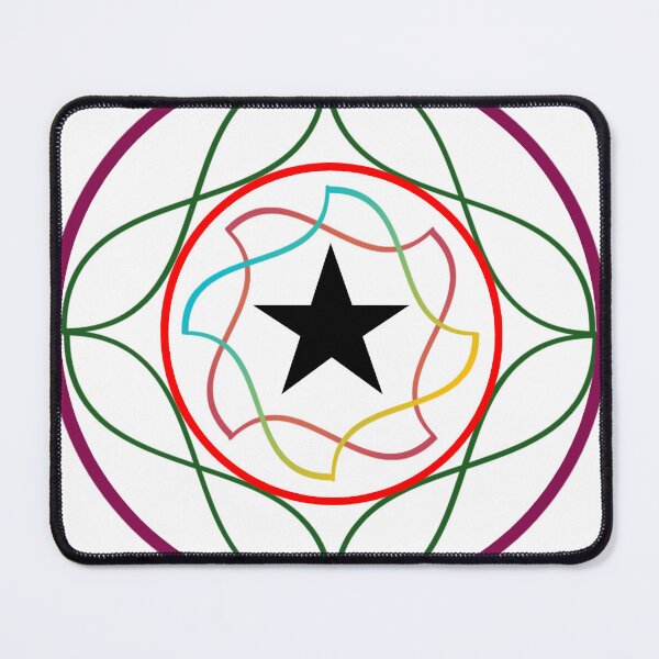 Item preview, Colorful Neon Sacred Geometry Mandala Star Circle Design. designed and sold by imranatoz.