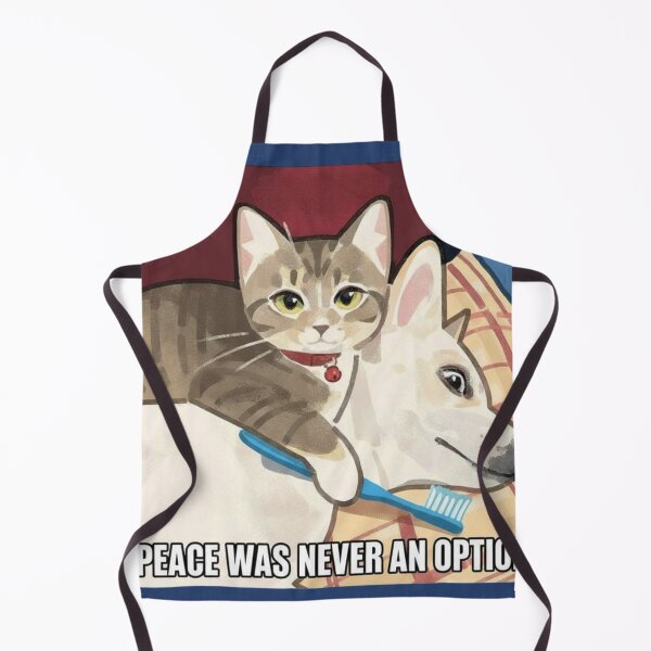 Item preview, Peace Was Never An Option - Funny Cat with Toothbrush Sticker designed and sold by ahabboud.
