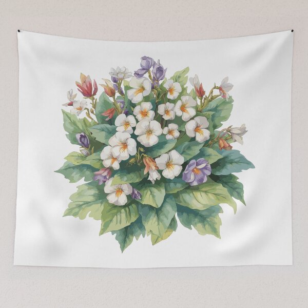 Item preview, Vibrant Viola Alpina Watercolor Illustration designed and sold by GreenBotanist.