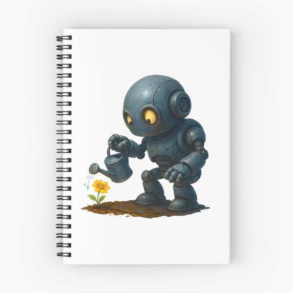 Item preview, Friendly Robot Watering a Flower designed and sold by Yomere.