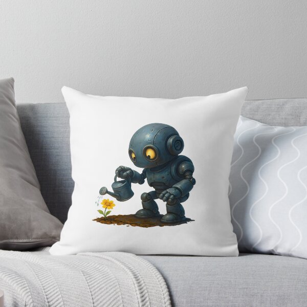 Item preview, Friendly Robot Watering a Flower designed and sold by Yomere.
