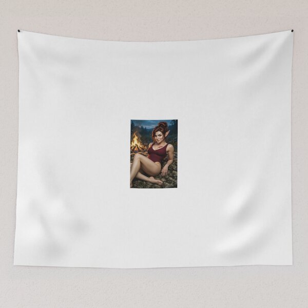 Item preview, Fortana Valentina Relaxing by a Fire at Dusk designed and sold by CathryneDelamort.