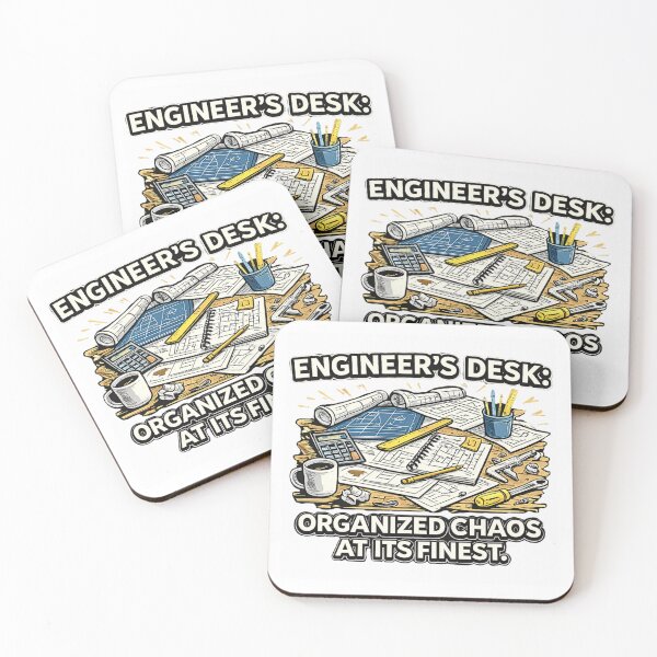 Item preview, Engineer's Desk Organized Chaos at Its Finest Funny Engineering Quote designed and sold by Psychlee Best Finds.