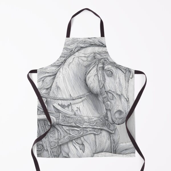Item preview, Wood Carved Horse With Ornate Baroque Harness designed and sold by Shoot-The-Moon.