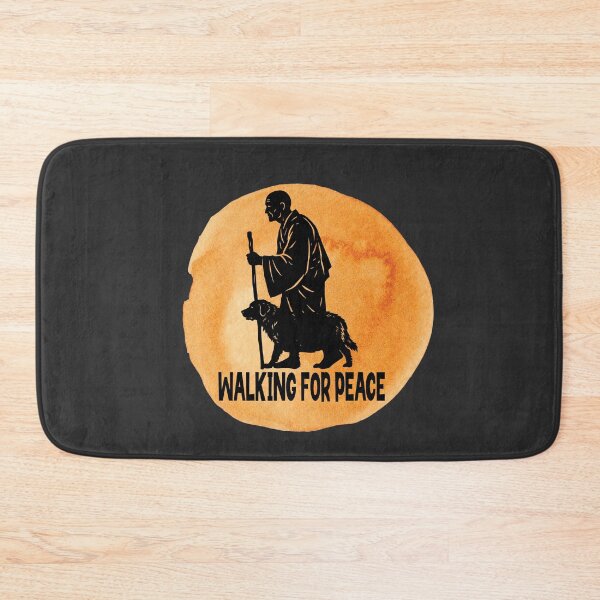 Item preview, Walk for Peace Aloka Monks Dog Dove Globe design designed and sold by Colorfulman.