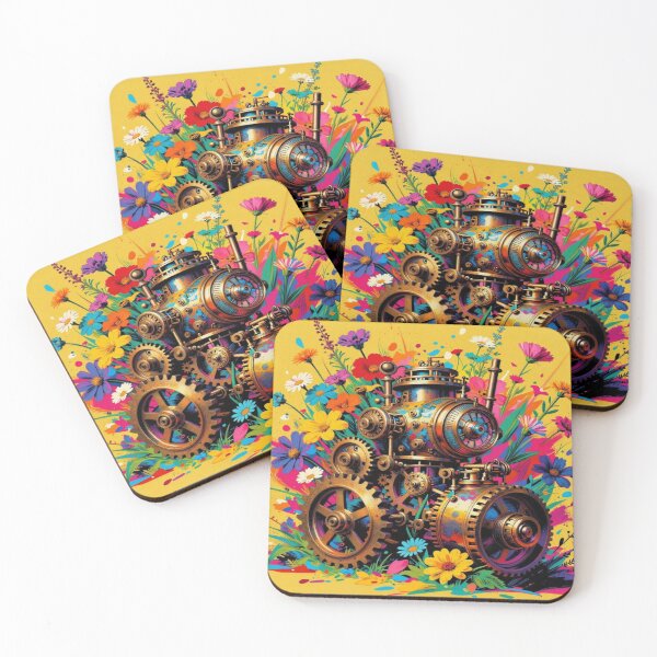 Item preview, Mechanical Garden Fusion – When technology and nature merge in a colorful artistic moment designed and sold by FotoworldEdel.