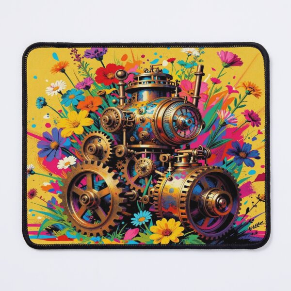 Item preview, Mechanical Garden Fusion – When technology and nature merge in a colorful artistic moment designed and sold by FotoworldEdel.