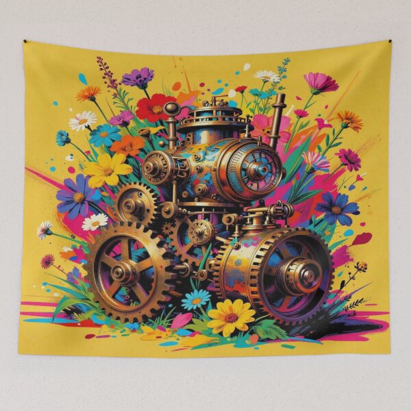 Item preview, Mechanical Garden Fusion – When technology and nature merge in a colorful artistic moment designed and sold by FotoworldEdel.