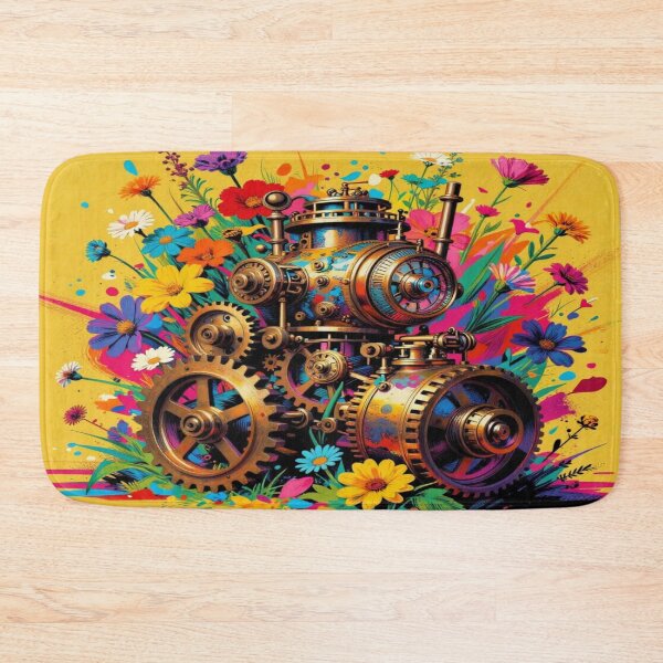 Item preview, Mechanical Garden Fusion – When technology and nature merge in a colorful artistic moment designed and sold by FotoworldEdel.