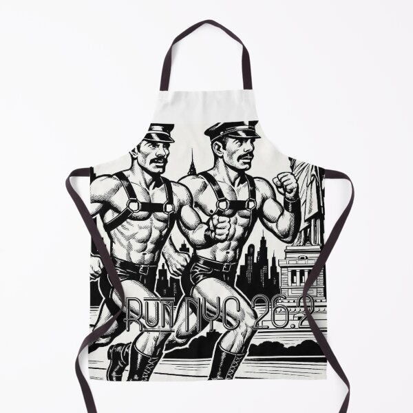 Item preview, Gay Leather Daddy Marathoners Defiant Currency Champions of Pride NYC 26.2 Tom of Finland Tribute Gay Pride Graphic Design designed and sold by ItsAKinkThing.