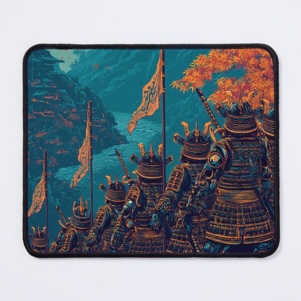 Item preview, Steampunk Samurai Army Ukiyo‑e Print | Mechanical Clockwork Warriors Art designed and sold by Vandy Fullam.